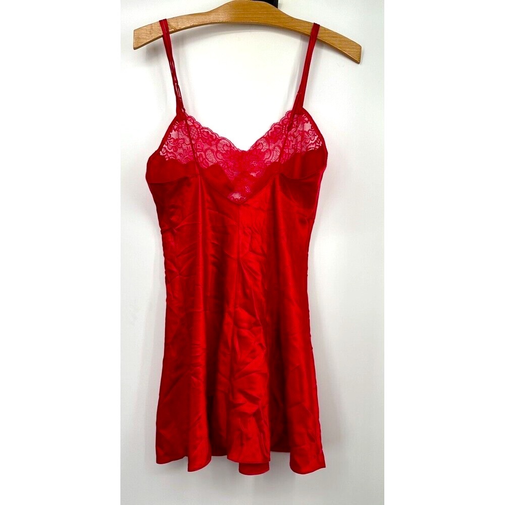 Victoria’s Secret Red Backless Slip Dress Size M vibrant